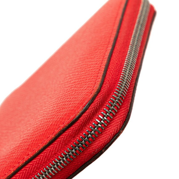 Herms Azap Compact Silk In Silver Hardware Bifold